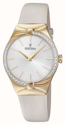Festina Women's Silver Petite Leather Watch F20389/1