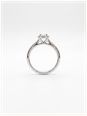 0.31ct Princess Natural Diamond Platinum Halo Ring ENG4981 - alternative Ansicht 3