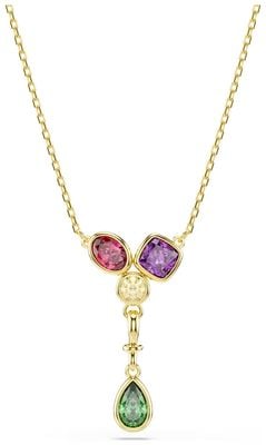 Swarovski Imber Y pendant Mixed cuts, Multicoloured, 18K gold finish 5753261