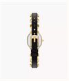 Fossil Harlow 22 mm Three-Hand Black Leather and Gold-Tone Stainless Steel Fossil Watch ES5496 - alternate view 2