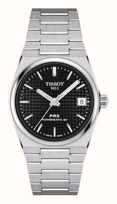 Tissot Prx powermatic 80（35毫米）黑色表盘/不锈钢 T1372071105100