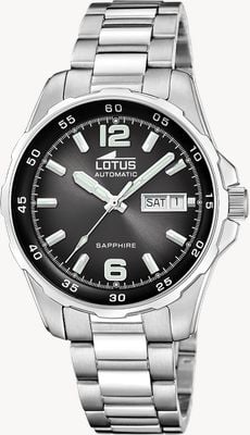 Lotus KOSM Automatic (40.5mm) Black Sunray Dial / Stainless Steel Bracelet L18997/4