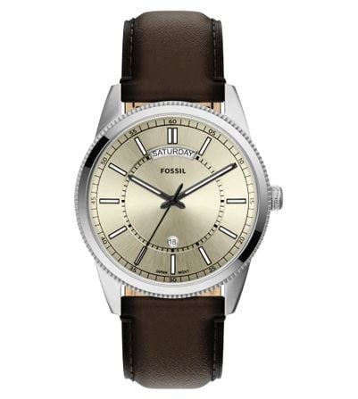 Fossil Bracelet Pearson 42 mm en cuir marron FS6223 montre