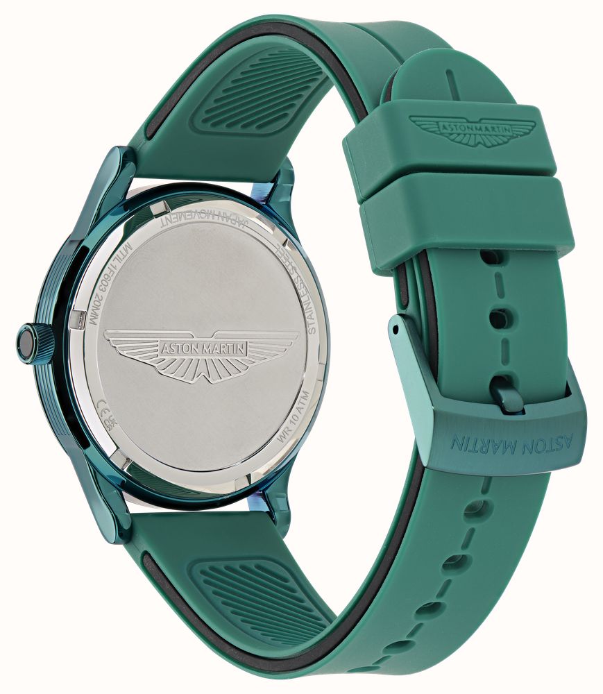 Aston Martin SLS Icon Small-Seconds Quartz (40mm) Podium Green Dial / Podium Green Silicone Strap MTIL1F603 - alternate view 3