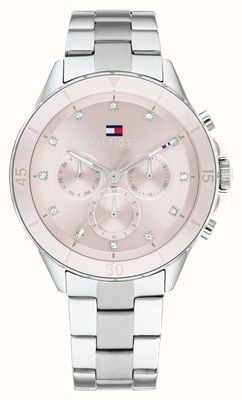 Tommy Hilfiger Женские часы mellie (40 мм) с розовым циферблатом и браслетом из нержавеющей стали 1782706
