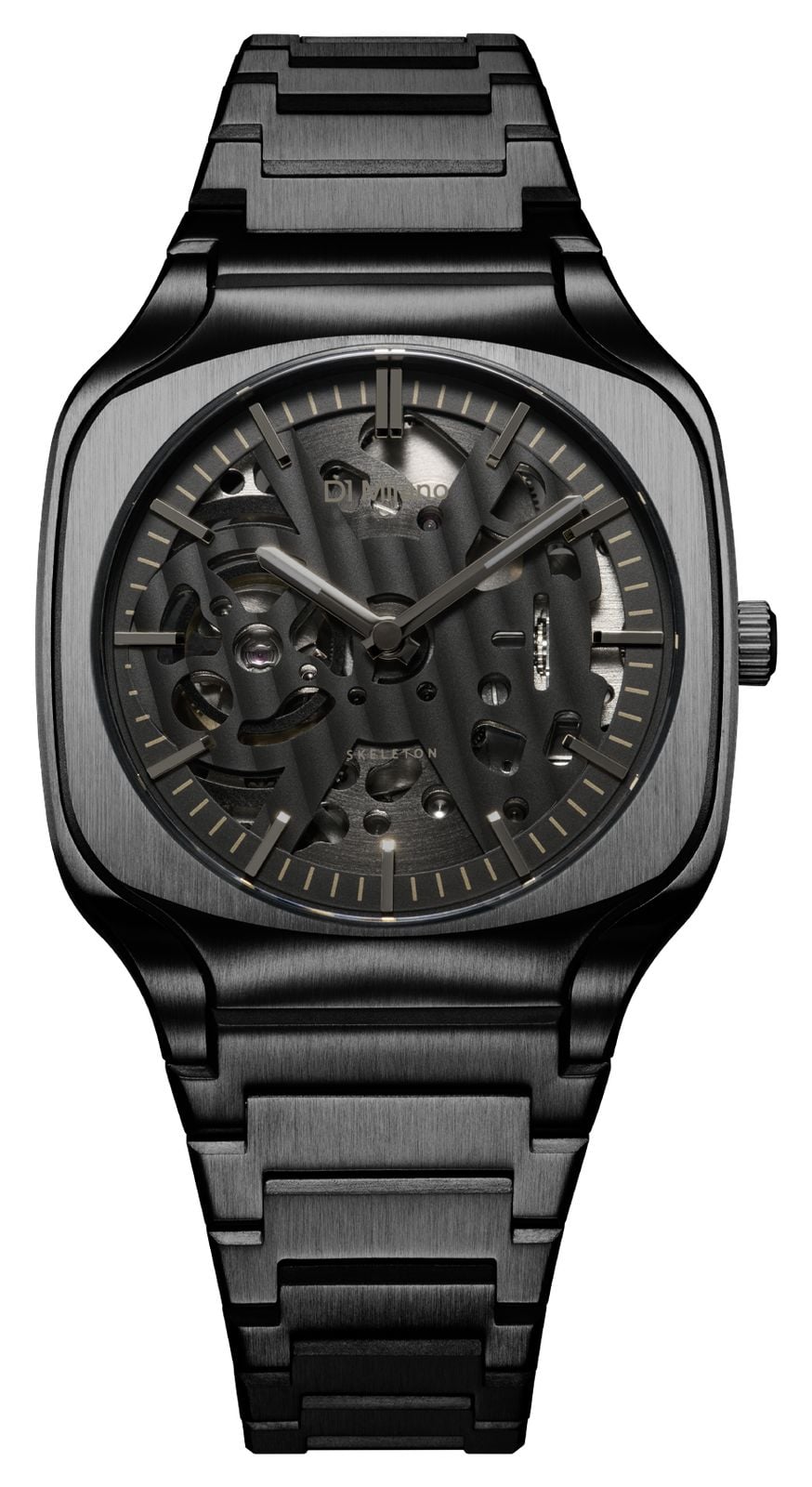 D1 Milano Cadran squelette noir carrÃ© (37 mm) / Bracelet en montre