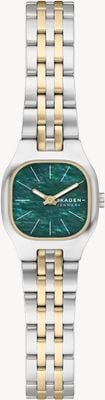 Skagen Mellem micro quartz (22 mm) quadrante in madreperla turchese / bracciale in acciaio inossidabile bicolore SKW3187