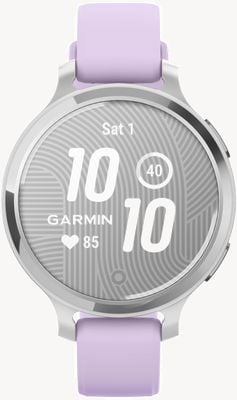 Garmin Lily 2 Active (38 mm) silbernes Gehäuse / jasminviolettes Silikonarmband 010-02891-01