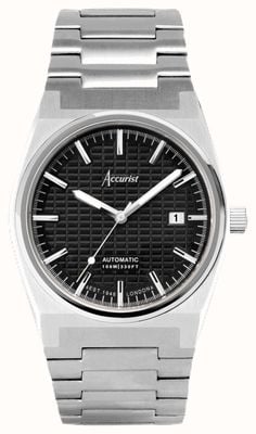 Accurist Relógio masculino Origin (41 mm) preto / pulseira de aço inoxidável 70020