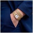 Herbelin Art Déco Quartz (17.8mm) Silver Guilloché Dial / Gold PVD Stainless Steel Double-Wrap Bracelet 17438BLP1N08 - alternate view 7