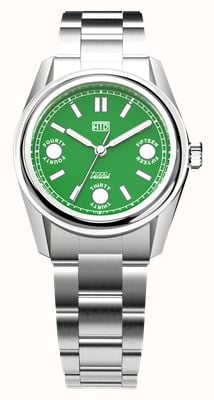 HTD Tennis Sport Erba Automatic (37mm) Green 'Score' Dial / Stainless Steel Bracelet T23S01_E