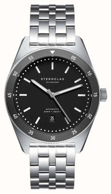 STERNGLAS Marus Automatic (42mm) Black Dial / Stainless Steel Bracelet S02-MA03-ME01