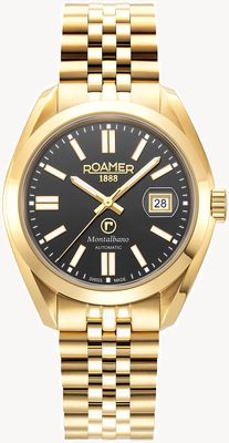 Roamer Roamer Men's Montalbano (41mm) Black Dial / Gold-Tone Stainless Steel Bracelet 996983 46 85 20