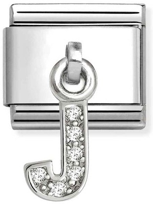 Nomination Classic Letter J Cubic Zirconia Charm 331818/10