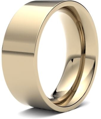 James Moore Wedding Rings | 9ct Yellow Gold | 8mm | Heavy | Flat Court | AG_8GHE-9Y
