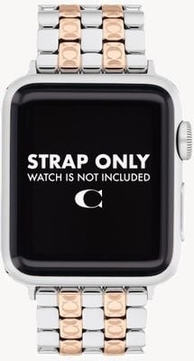 Coach Apple Watch-band (38/40/41 mm) tweekleurig roestvrij staal 14700244