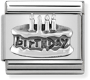 Nomination Classic Birthday Cake Oxidised Sterling Silver & Steel Charm 330101/20