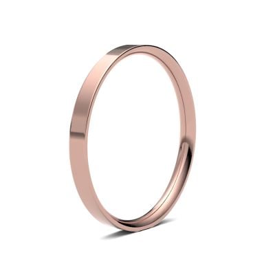 James Moore Wedding Ring | Oro rosa 18 carati | 2 mm | leggero | misura piatta | ag_2lle-18r AG_2LLE-18R