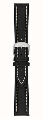 Sinn 黒牛革ストラップ、スチール製ピンバックル付き BL41221834001110400A