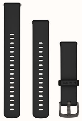 Garmin Ремешок с быстросъемным креплением (18 мм), черный силикон, фурнитура цвета сланца - только ремешок. 010-13406-02