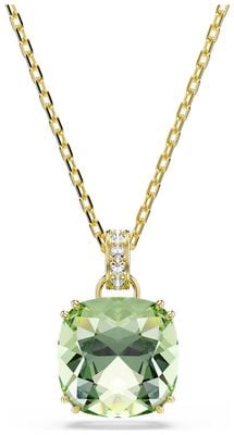 Swarovski Millenia pendant Cushion cut, Green, 18K gold finish 5764821