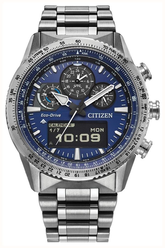 Citizen Eco-Drive Promaster Skyhawk Chronograph (43mm) Blue Dual