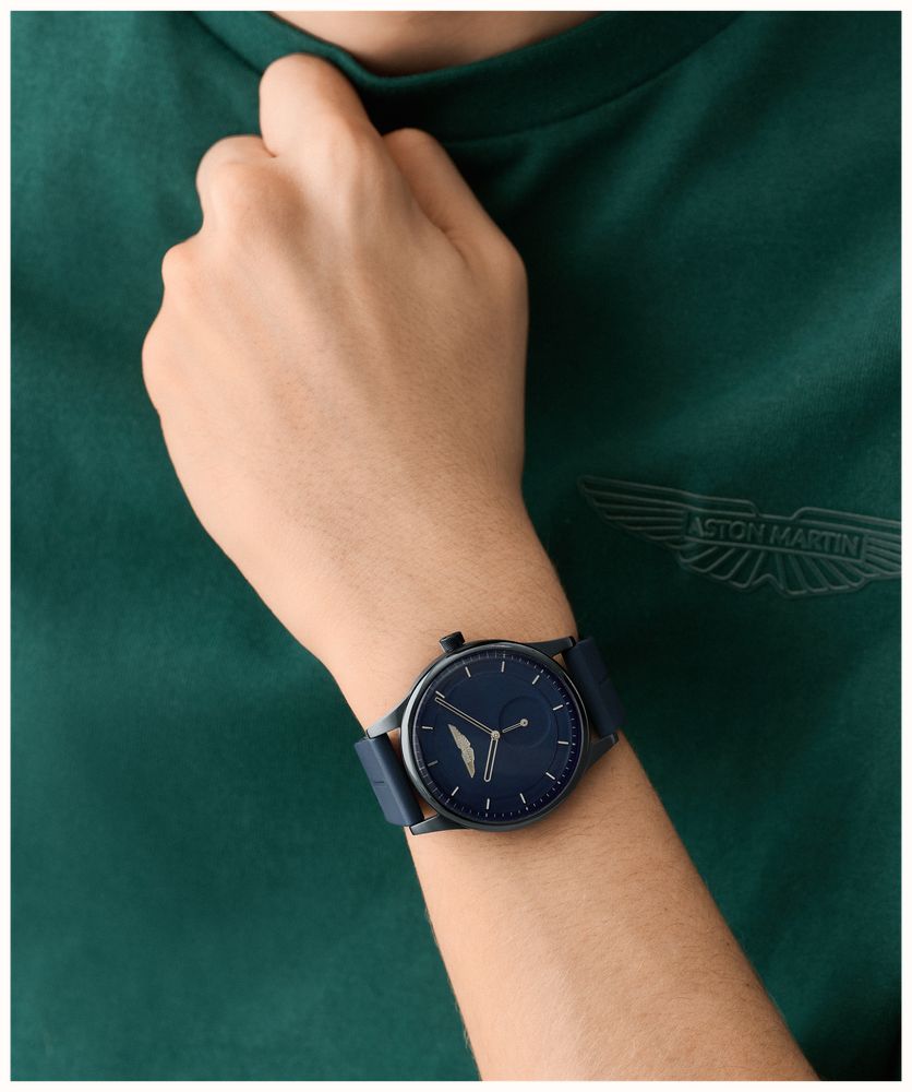Aston Martin SLS Icon Small-Seconds Quartz (40mm) Navy Blue Dial / Navy Blue Silicone Strap MTIL1F602 - widok alternatywny 4