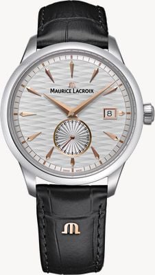 Maurice Lacroix 1975 Legacy Limited Edition (39mm) Powder Silver Vague du Jura Dial / Black Leather Strap Watch 756207-SS001-130-2
