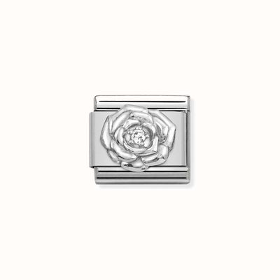 Nomination Composable CL Symbols Stainless Steel Silver 925 And Cubic Zirconia Rose 330311/12