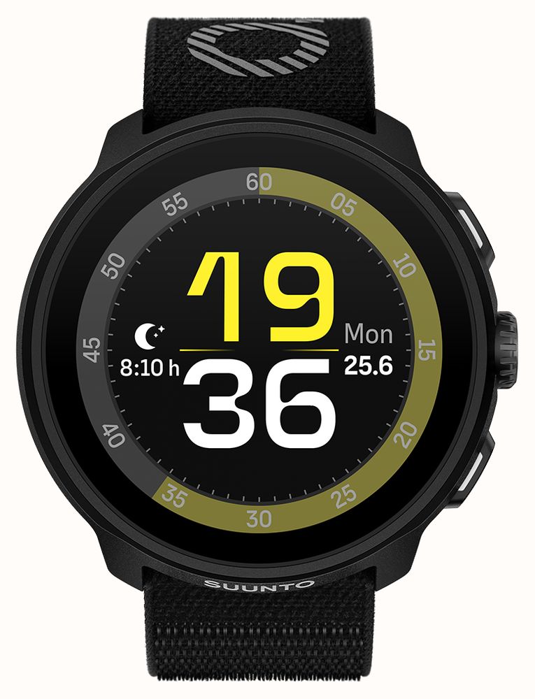 Suunto RUN Lightweight AMOLED Running Watch (46mm) All Black