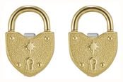 Olivia Burton Lock Heart Gold Plated Stud Earrings 24100634