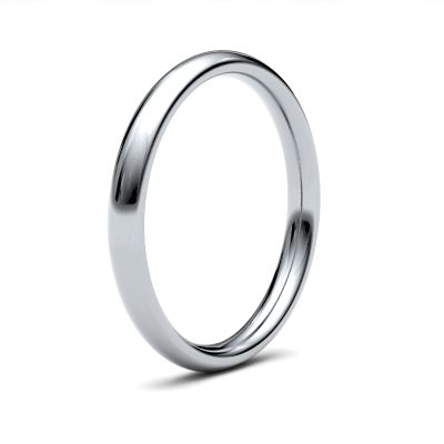 James Moore Wedding Ring | 18ct 白金 | 2.5毫米 | 重 | 传统宫廷尺寸 | ag_2.5lhc-18w AG_2.5LHC-18W
