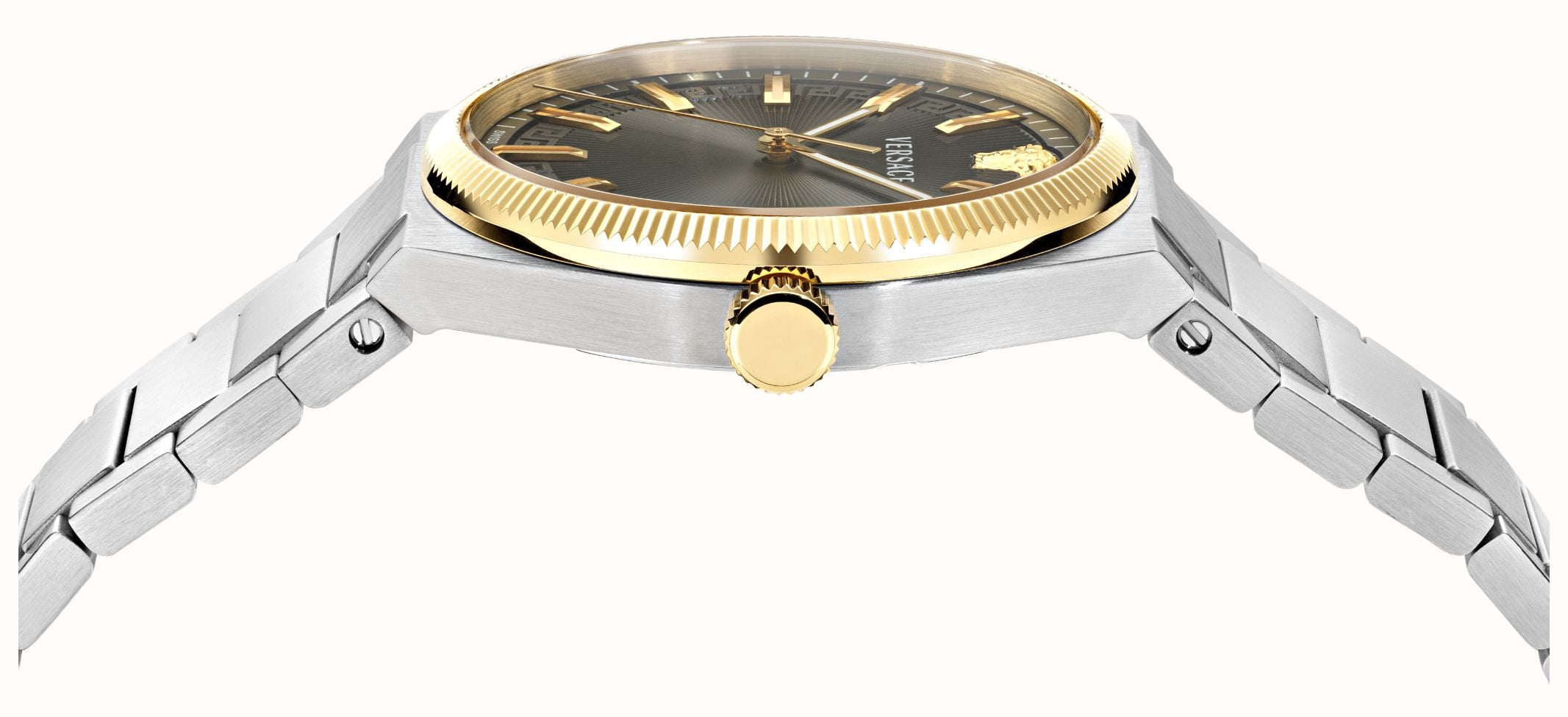 Versace V LEO AURIA (39mm) Black Gradient Dial / Stainless Steel Bracelet VE5Y00326 - alternate view 2