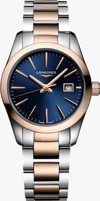 LONGINES Conquest Classic (29,5 mm) blaues Zifferblatt / zweifarbiges Edelstahlarmband L22863927