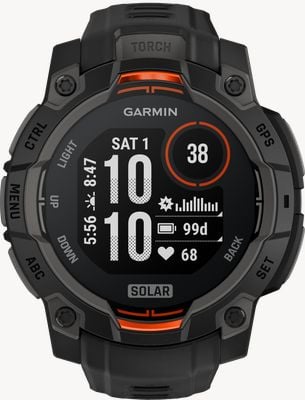 Garmin Instinct 3 - Solar Outdoor GPS Smartwatch (45mm) Black with Black Band 010-02934-00