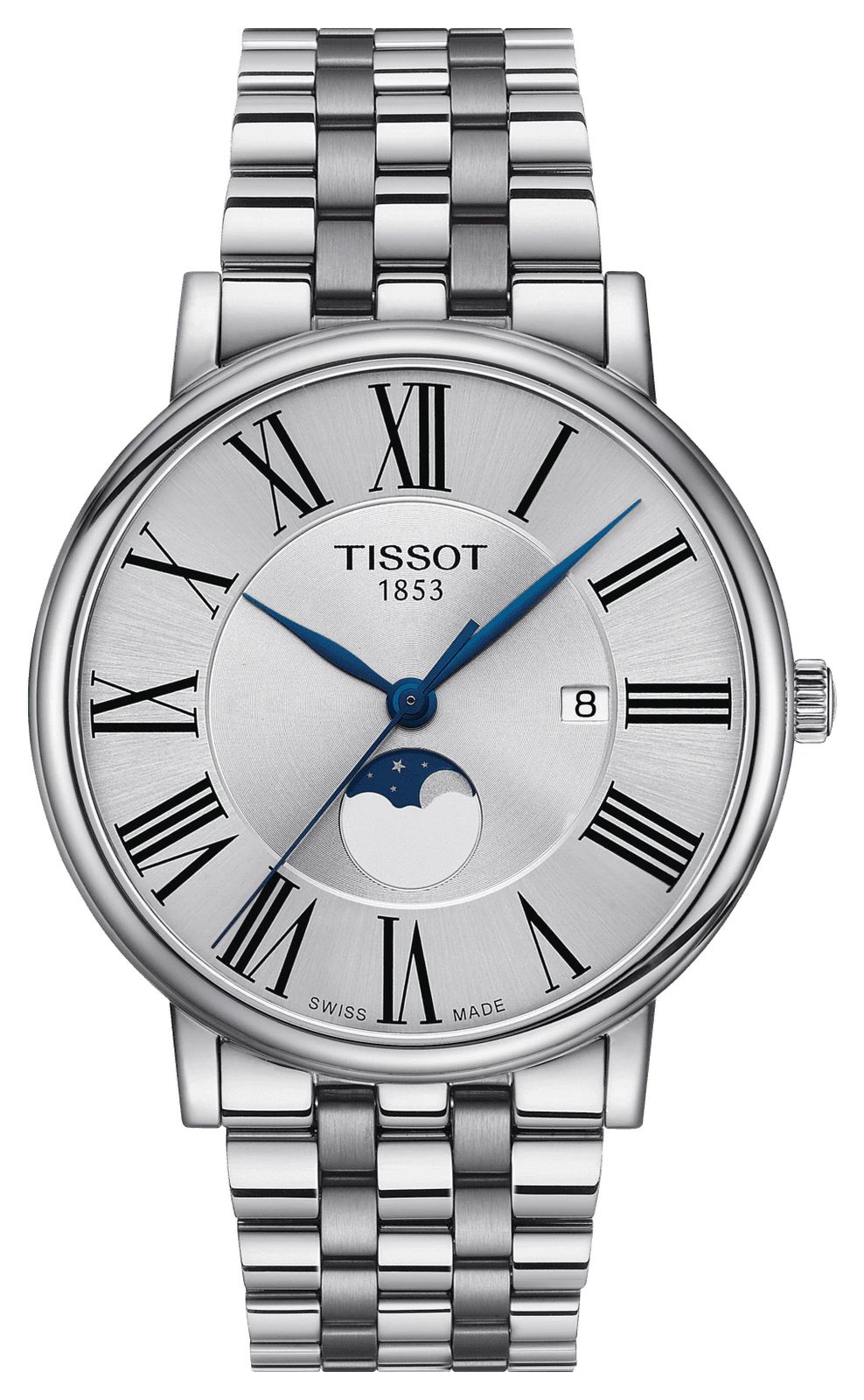 Tissot Phase de lune carson homme | cadran argentÃ© | acier montre