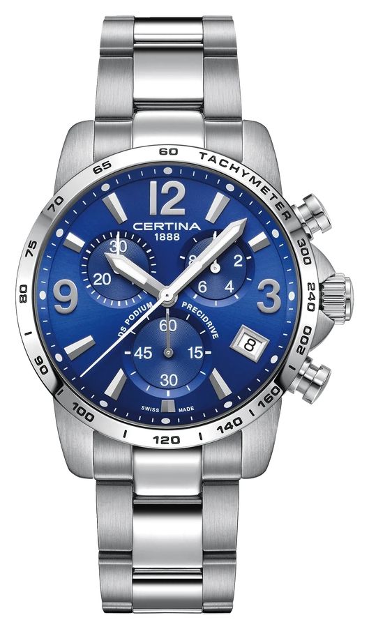Certina Ds Podium Chronographe 1/10 sec (41 mm) Cadran bleu montre