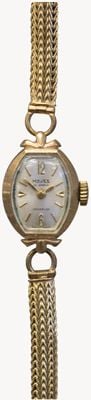 Pre-owned Majex 9ct Gold Ladies Wristwatch With Milanese Strap J27197