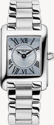 Frederique Constant Classics carrée quartz (21mm) cadran bleu clair / bracelet acier inoxydable FC-200LBMC26B