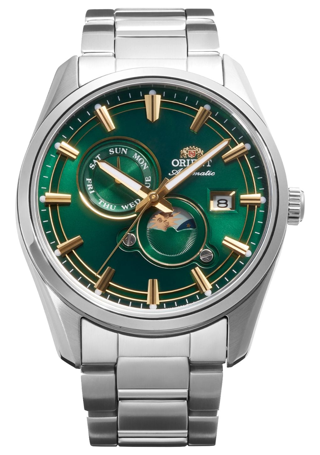 Orient Stretto Sun  Moon Automatic 415mm Green Dial  Watch