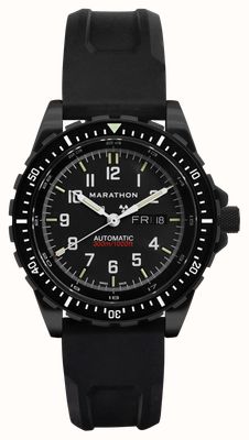 Marathon Anthracite Jumbo Day/Date (JDD) Diver's Automatic (46mm) Black Dial / Black Rubber Strap WW194021BK-0130