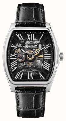 Ingersoll THE CALIFORNIA Automatic (39mm) Black Skeleton Dial / Black Leather Strap I14202