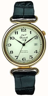 J&T Windmills Men's Throgmorton Mechanical Watch 18ct Gold Plated WGS50002/18