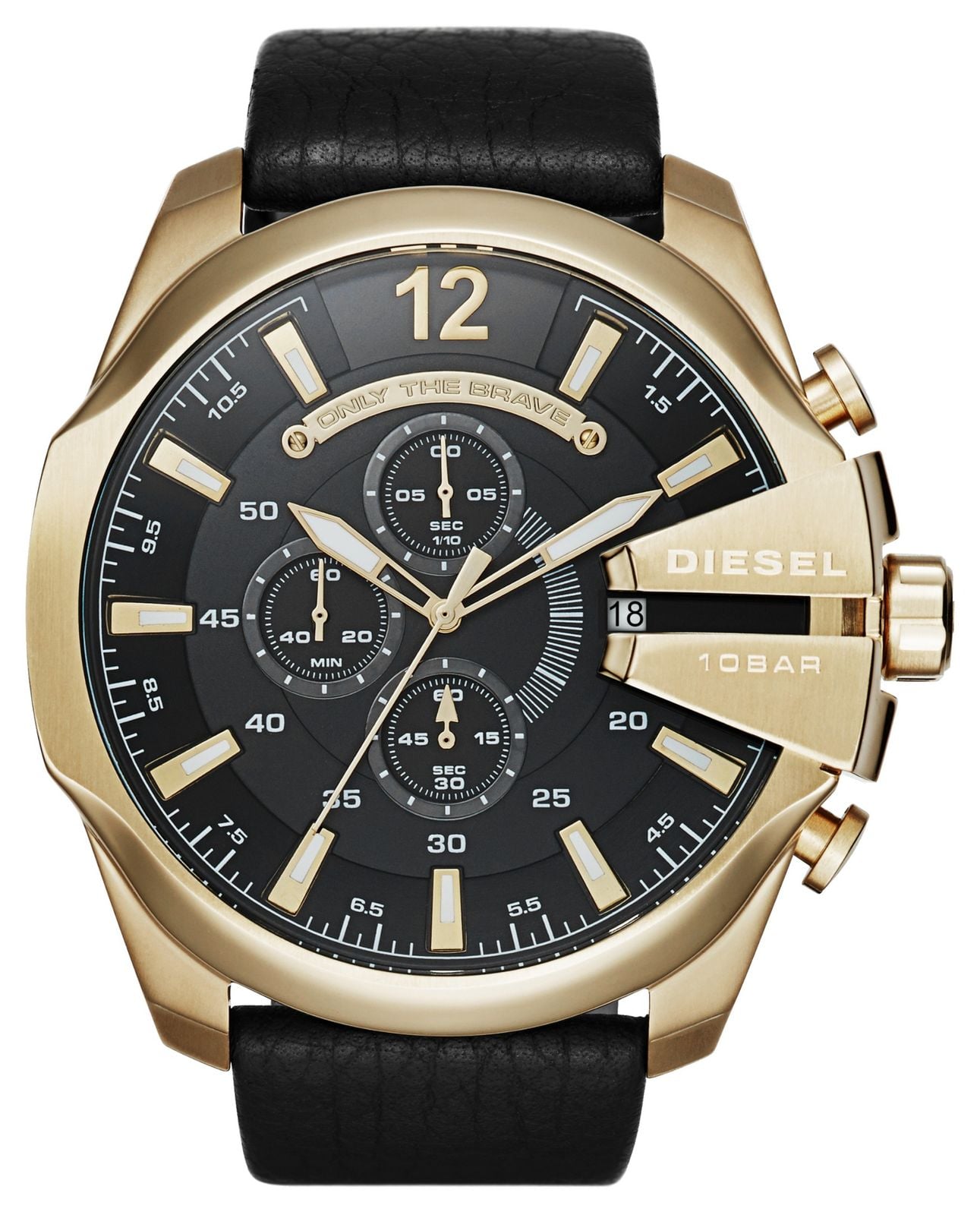 Diesel chronographe mega chief dorÃ©e pour homme montre