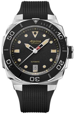 Alpina Reloj automático Seastrong Diver Extreme (39 mm) esfera negra texturizada / correa de caucho negro AL-525B3VE6