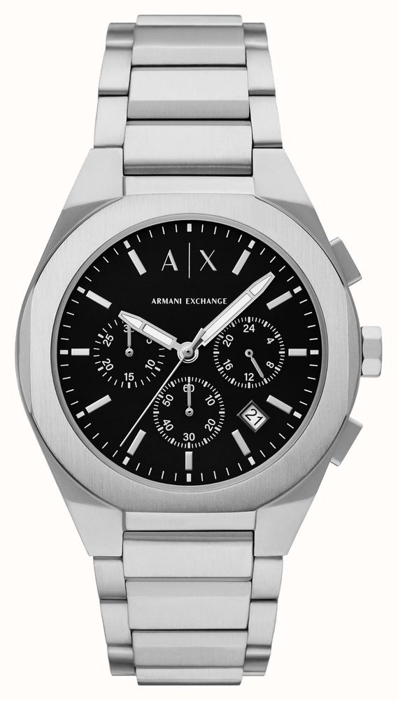 Armani Exchange Men's Quartz Chronograph (42mm) Black Dial / Stainless ...