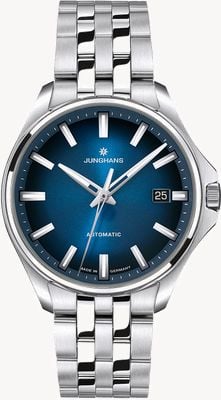 Junghans Meister's Automatic 36（36毫米）渐变漆面深蓝色表盘/不锈钢表链 27/4582.44