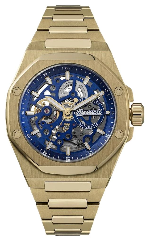 Ingersoll THE FALLER Automatic (43.5mm) Blue Skeleton Dial W