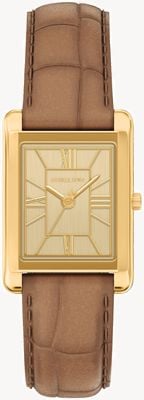 Michael Kors Essex (26 mm), cadran doré / bracelet en cuir marron MK7584