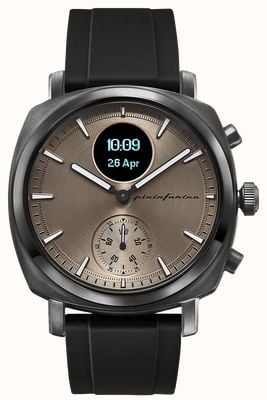 Pininfarina by Globics Гибридные умные часы Senso Sport (44 мм), серый/черный ремешок Performance FMK PMH01A-06
